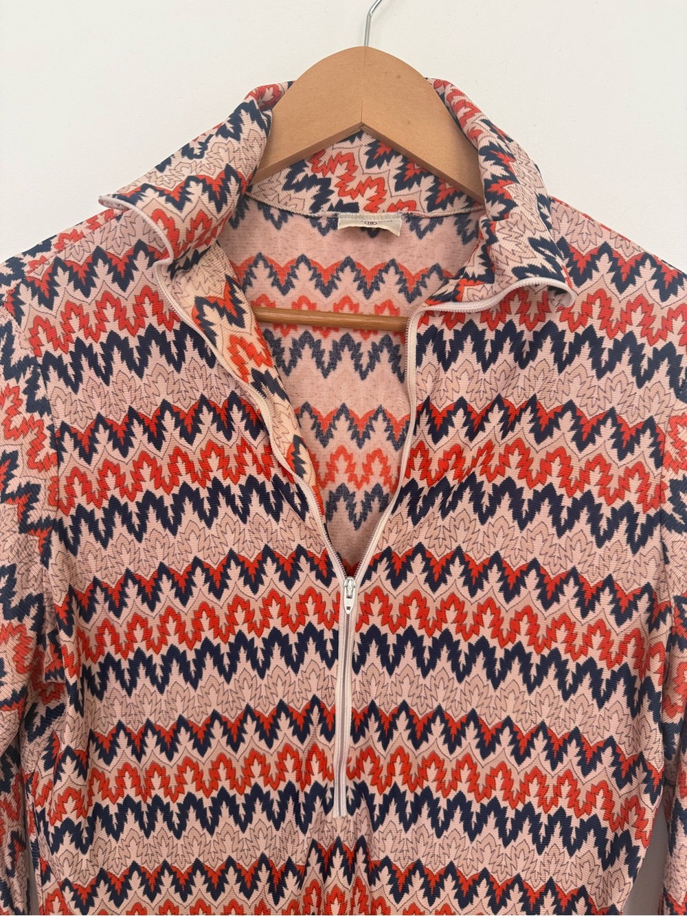 Vintage Quarter Zip Mock Neck Top Cover Up Tunic Size 18 (M) Coastal Grandmother - Picture 5 of 13